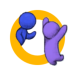 Icono de dos avatares saltando